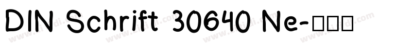 DIN Schrift 30640 Ne字体转换